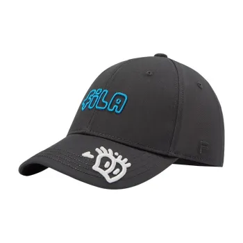 FILA FUSION x MR.DOODLE Cotton Baseball Caps Unisex Iron Ore Gray