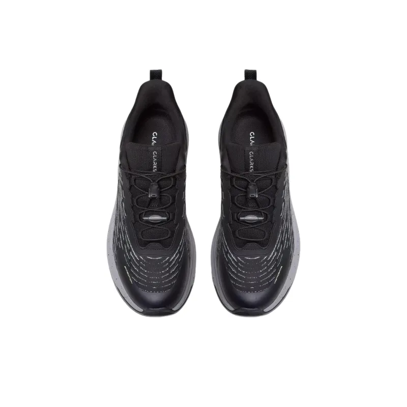 Clarks Enford Go Low Top Casual Shoes Men's Black Gray-3