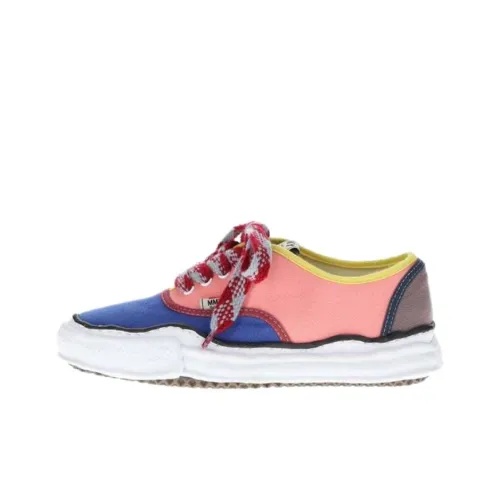 MIHARA YASUHIRO Baker Low Top Canvas Shoes Men's Pink Blue