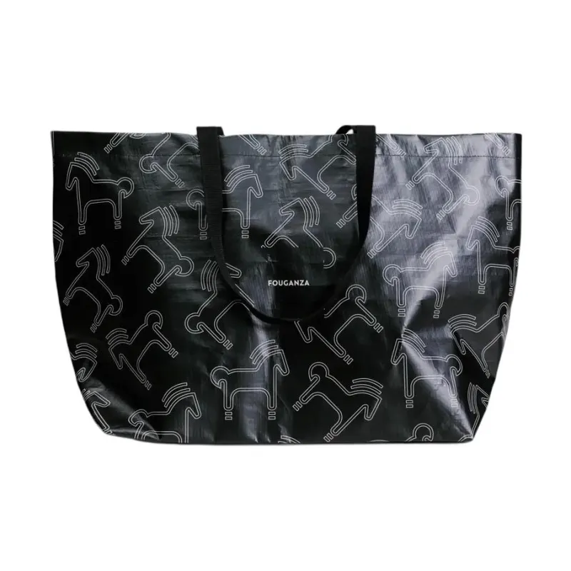 DECATHLON Polypropylene Fiber Equestrian Toiletry Bag Handbag Unisex Light White Lime Gray-0