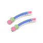 Rainbow Smiley Face Blue Pink 1 Pair