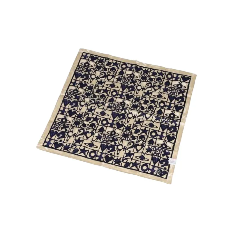 Vivienne Westwood Cotton Silk Scarves Unisex Beige-0