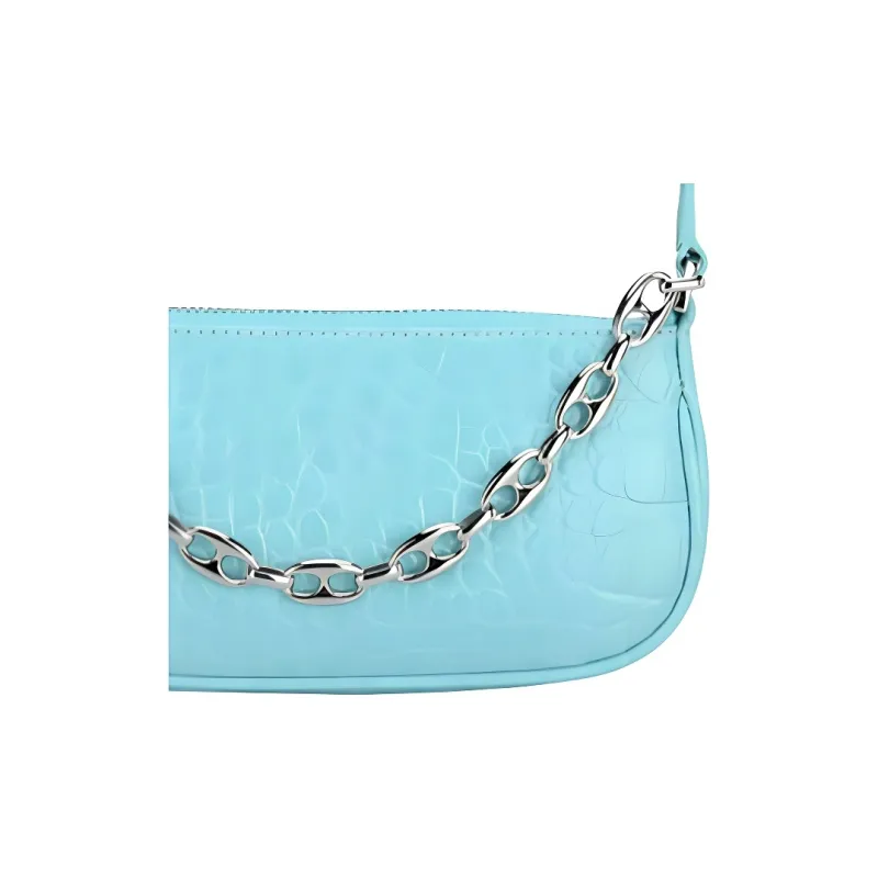 By Far Mini Rachel Leather Handbag Mini Women's Aqua Blue-1