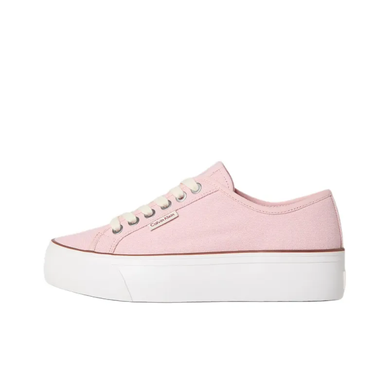 CKJ CALVIN KLEIN JEANS Low Top Canvas Shoes Women's Pink-0