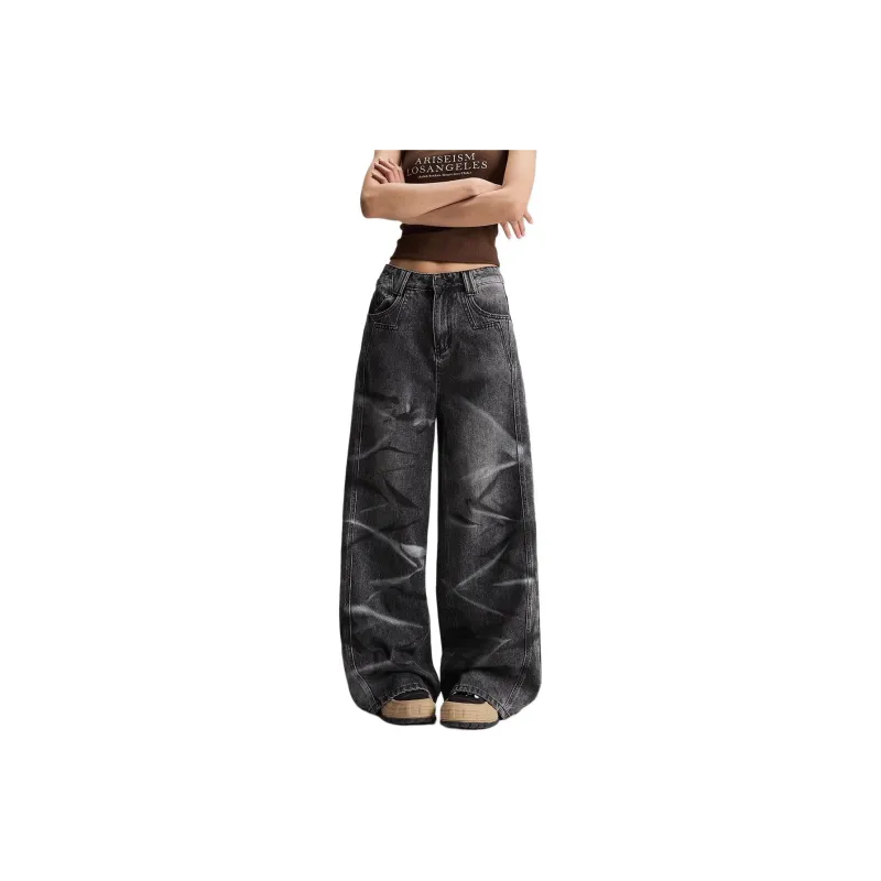 NHZN Jeans Women's Black Gray Color-0