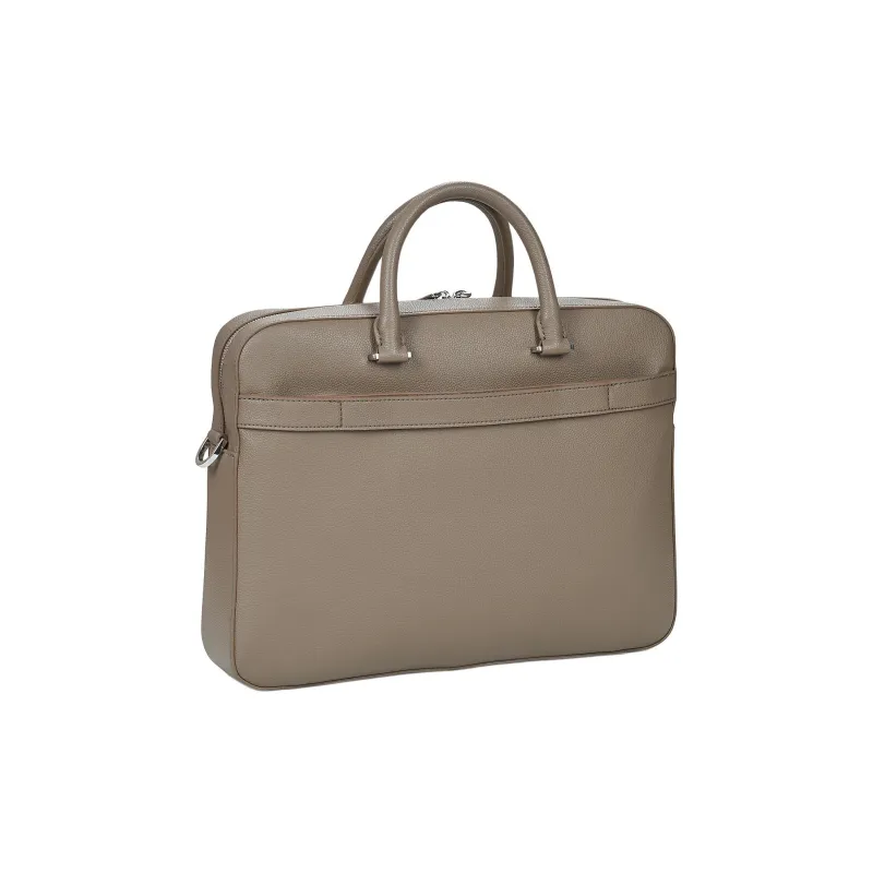 HUGO BOSS Synthetic Leather One Shoulder Handbag, Briefcase Men's Taupe-1