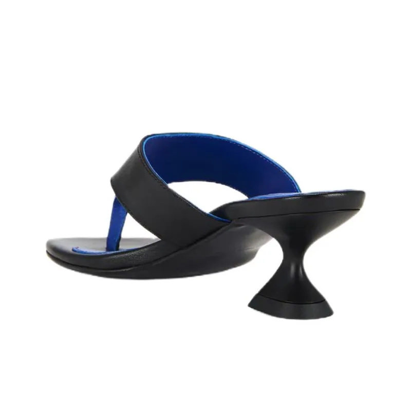 ALOHAS Slip Resistant Flip Flops 5cm Women's Black-3