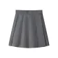 Light Gray Pleated Short Skirt