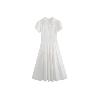 AHDO Short Sleeved Dress Women's White