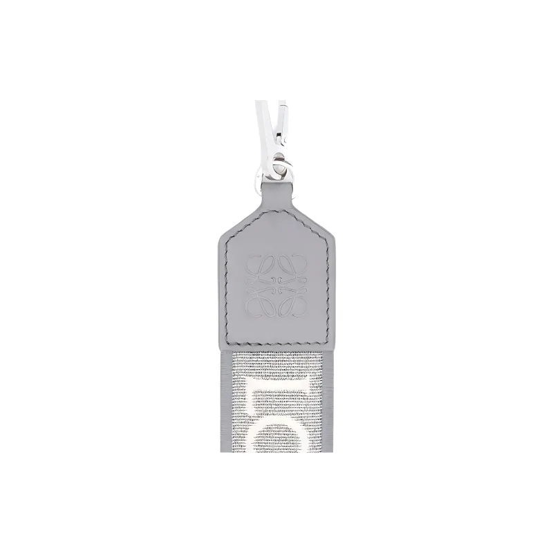 LOEWE Anagram Jacquard Fabric With Cow Leather Bag Strap Women's Silver-3