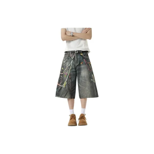 TELENT Denim Shorts Unisex Blue