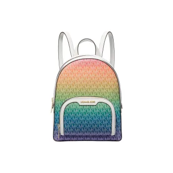 MICHAEL KORS Jaycee Coated Canvas Backpack Medium Size Women's Multicolor