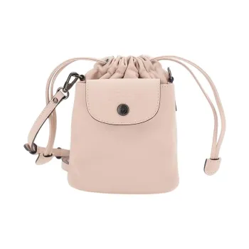 LONGCHAMP Le Pliage Xtra Cow Leather Bucket Bags Crossbody Bag, Shoulder Bag Mini Women's Nude