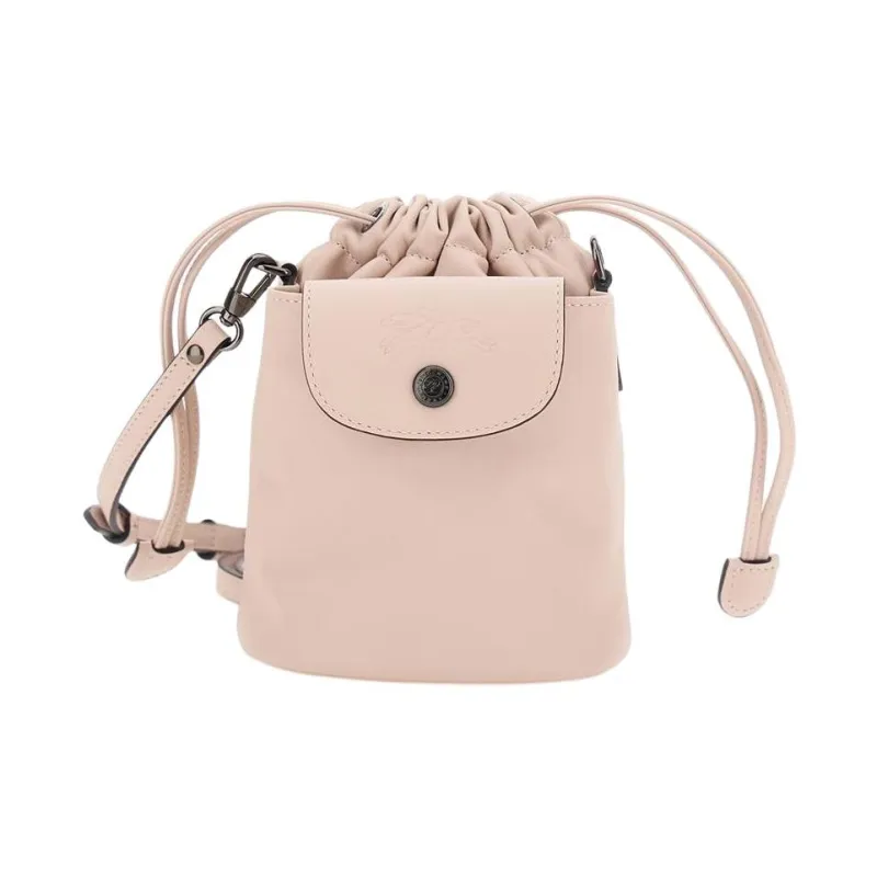 LONGCHAMP Le Pliage Xtra Cow Leather Bucket Bags Crossbody Bag, Shoulder Bag Mini Women's Nude-0
