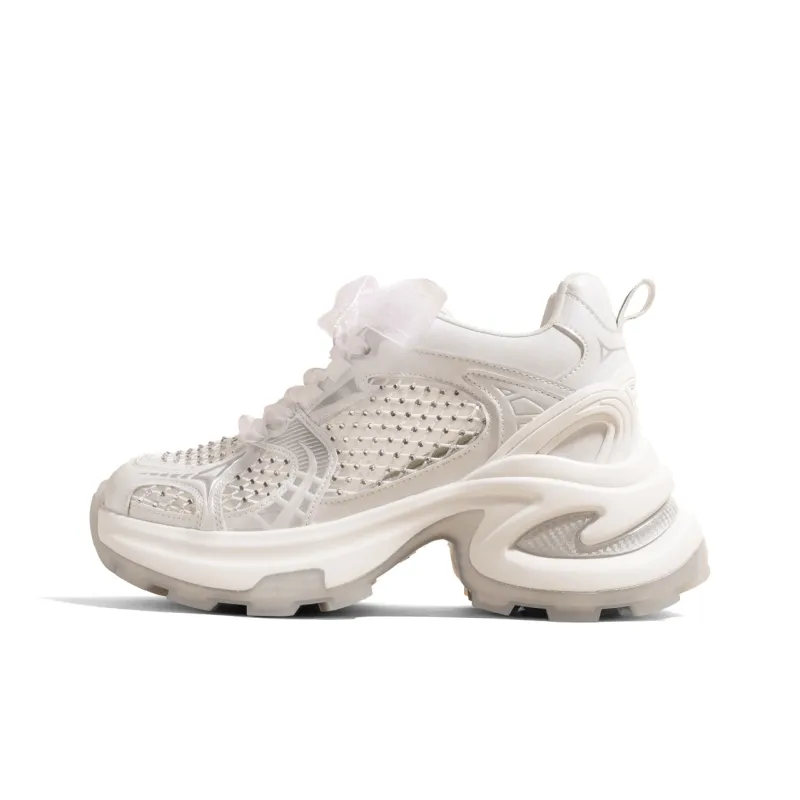 KODI Anti Slip And Wear Resistant Height Increasing Mid Top Chunky Sneakers Women's-0