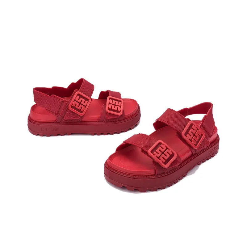 Melissa Beach Sandals Women's Red Black Beige Pink-16