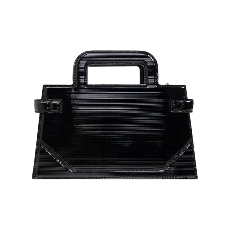 BALMAIN B BUZZ Leather Shoulder Bag Crossbody Bag Handbag Small Size Women's Black-2