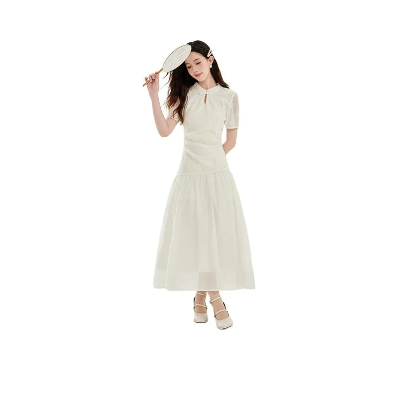 Mm Short Sleeved Dresses Women's White-0
