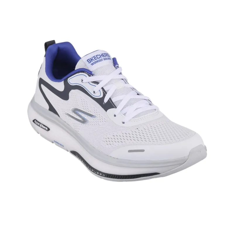 Skechers Go Walk Workout Walker Low Top Casual Shoes Men's White Blue-1