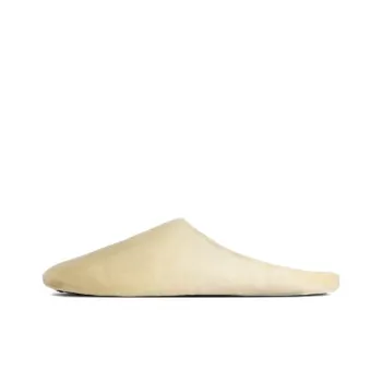 Balenciaga Slip Resistant Closed Toe Slippers Men's Cream Yellow