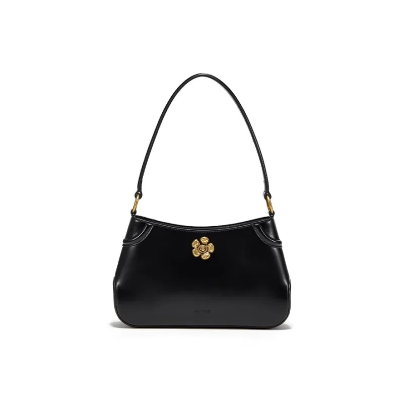 Simedin Cow Leather Baguette Bag Shoulder Bag Trumpets Women's Multicolor-9