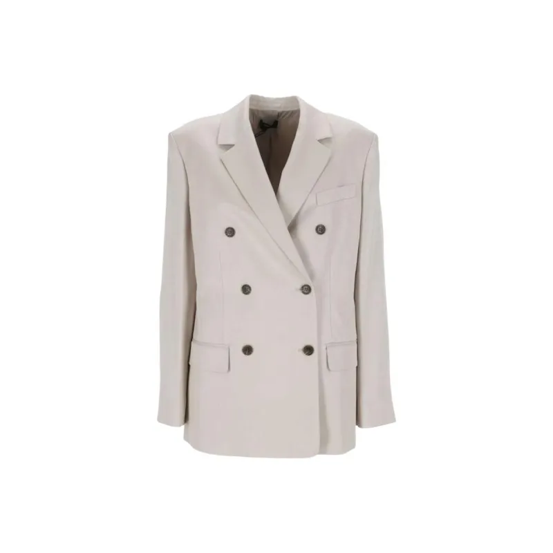 THEORY Double Breasted Straight Hem Blazer-3