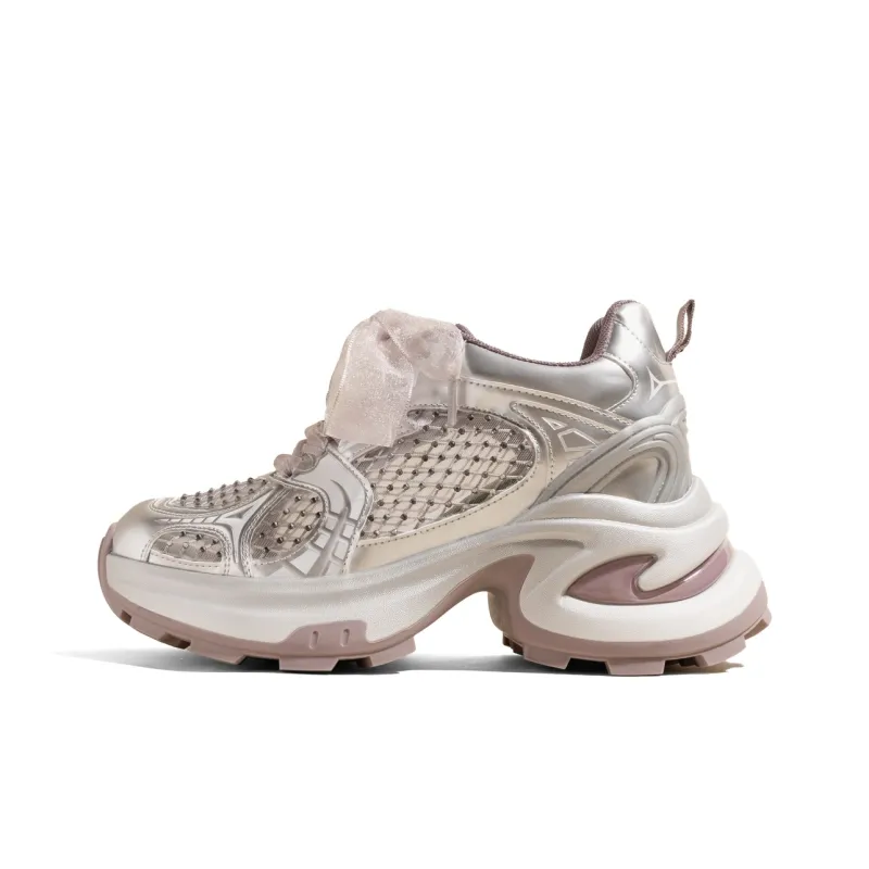 KODI Anti Slip And Wear Resistant Height Increasing Mid Top Chunky Sneakers Women's-10