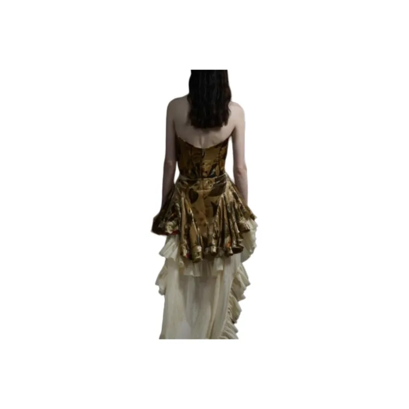 Freja Strapless Tops Women's Weidike Brown-3