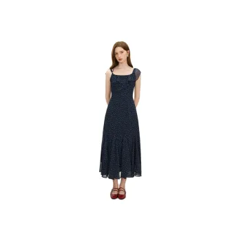 FANSILANEN Slip Dresses Women's Navy Blue