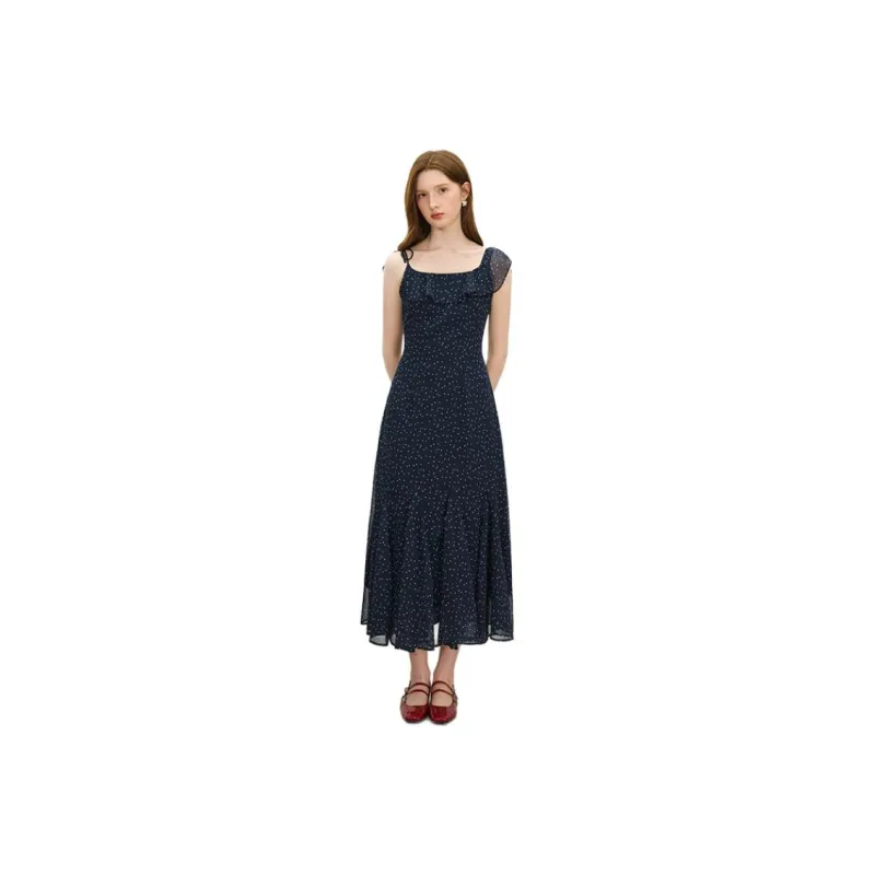 FANSILANEN Slip Dresses Women's Navy Blue-0