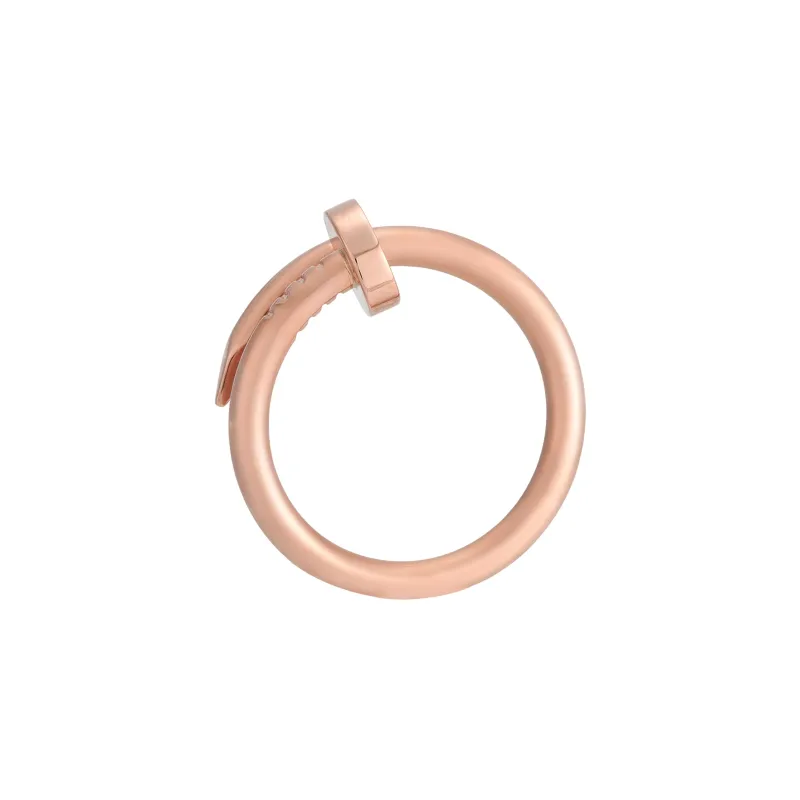 CARTIER Juste Un Clou Series 18K Rose Gold Rings Unisex Rose Gold-1