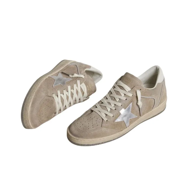 Golden Goose Ball Star LTD Low Top Skateboard Shoes Women's Beige-2