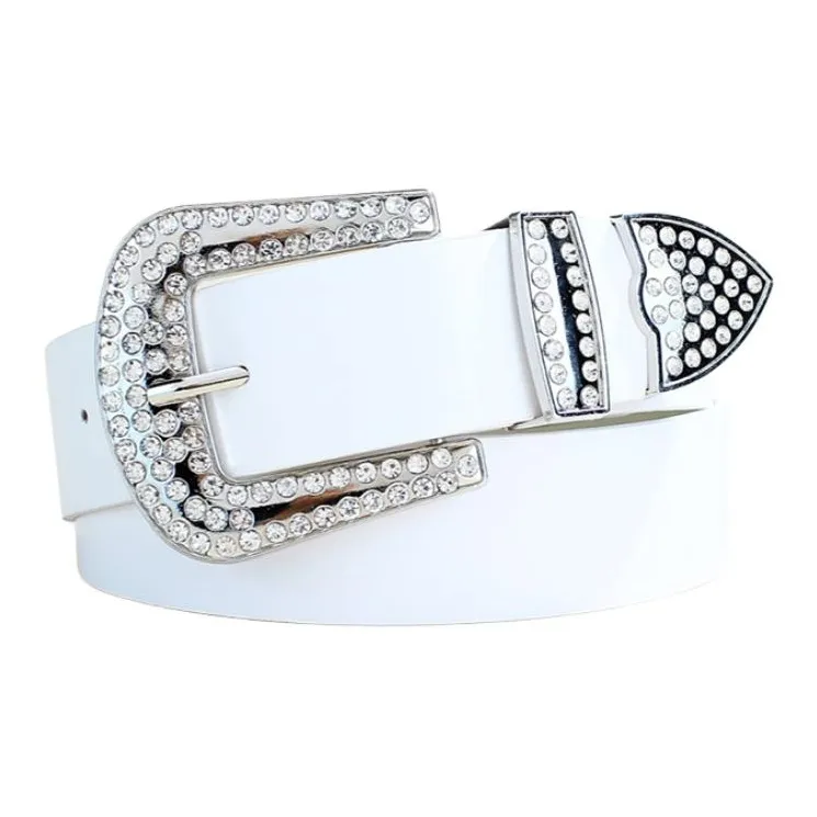 JEANSWEST PU Leather Belts Women's 3.8CM-0