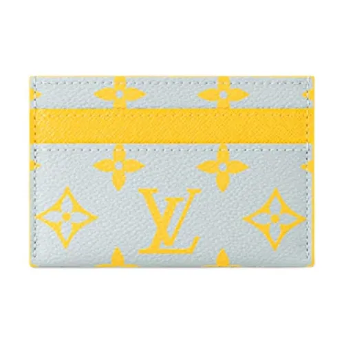 LOUIS VUITTON Monogram Glow Coated Canvas Card Holder Card Holder Women's Yellow & Gray