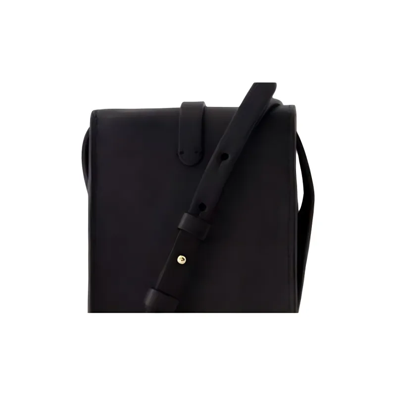 INES DE LA FRESSANGE Calfskin Shoulder Bag Crossbody Bag Women's Black-3