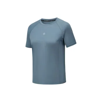 Skechers GODRI Raglan Sleeve T Shirt Women's Navy Blue Gray 027C