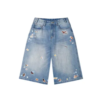 WORKSOUT Denim Shorts Women's Washed Blue