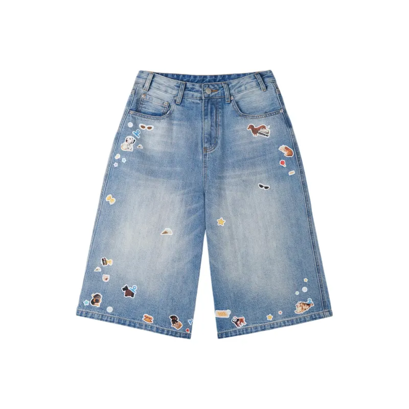 WORKSOUT Denim Shorts Women's Washed Blue-0