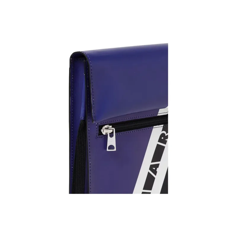 MARNI Smooth Synthetic Leather Crossbody Bag, Shoulder Bag Men's Blue & White-2
