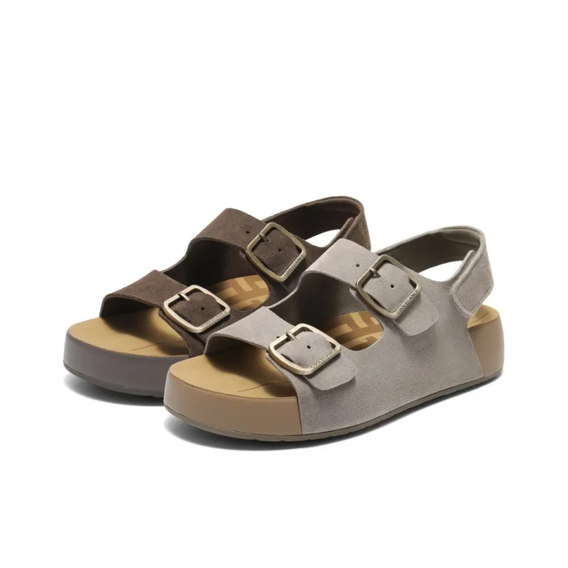 BELLE Beach Sandals Men Gray, Brown-9