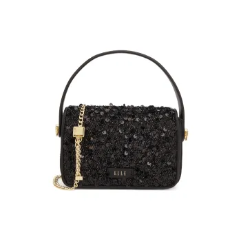 ELLE Fabric Handbag Regular Women's Black/Pink