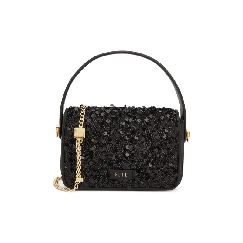 ELLE Fabric Handbag Regular Women's Black/Pink-0