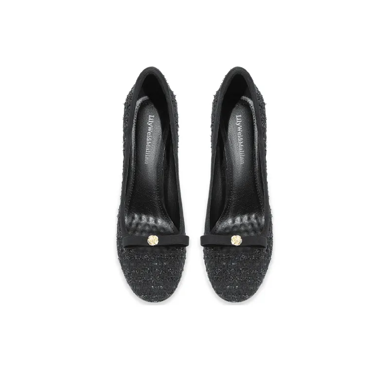 Lily Wei Slim Heel High Heels Women's Black-2