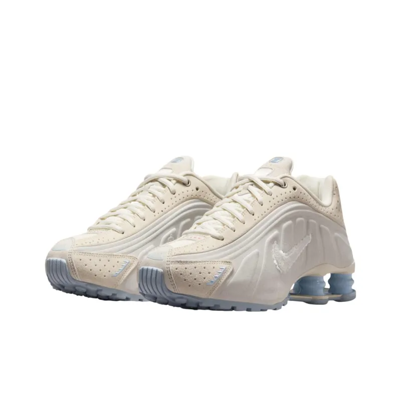 Nike Shox R4 Anti Slip Wear Resistant Low Top Running Shoes Women's Beige Brown-2