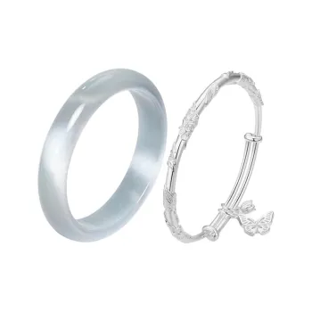 The Years Are Quiet Glass Cat Eye Bangles Unisex