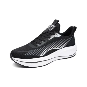 Kuding Running Shoes Men Low Top Black/White