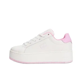 Tommy Hilfiger Trainers Low Top Skateboard Shoes Women's White Pink