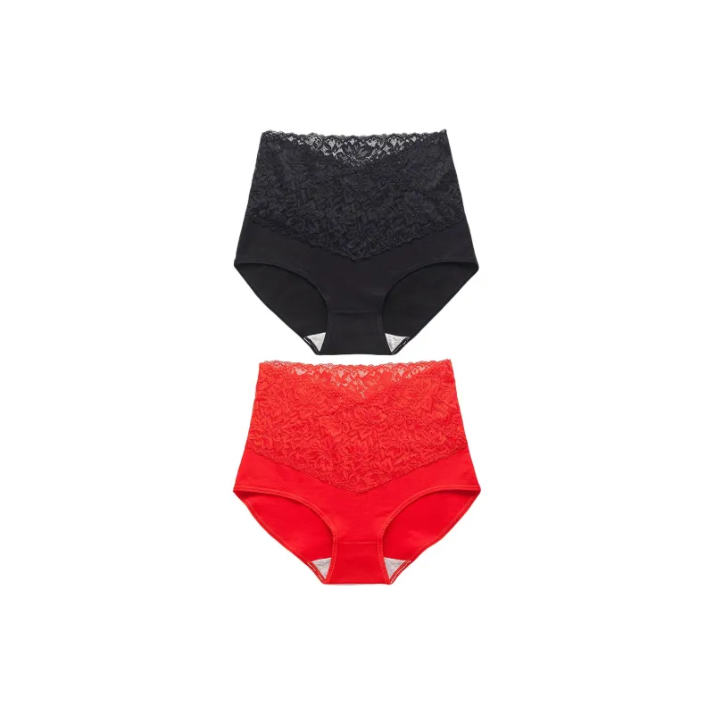 Flowers In Water Underpants Women's 2 Pack-20