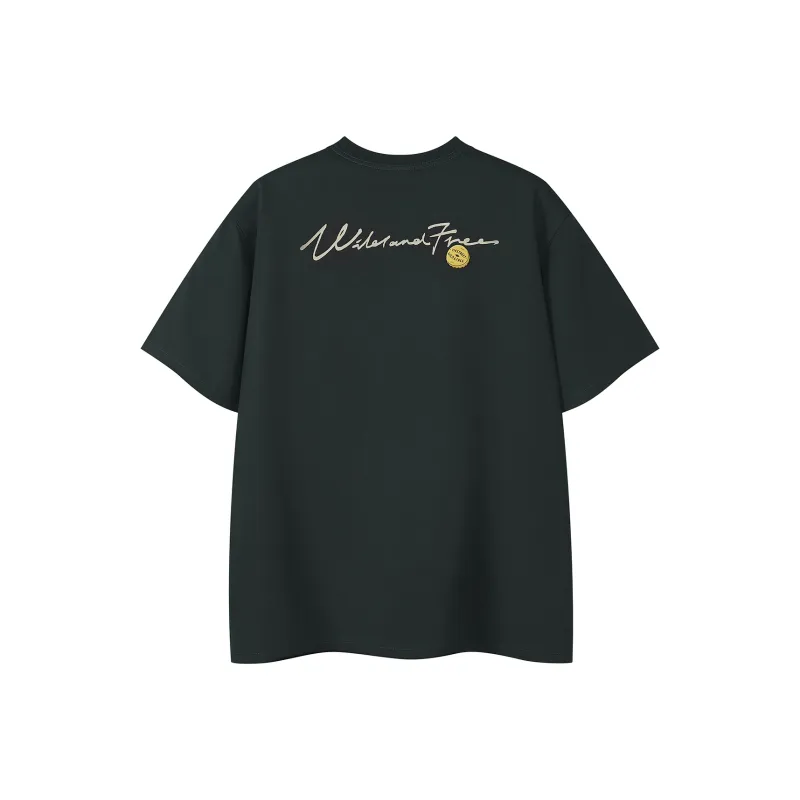 714STREET Heavyweight Casual Skin Friendly Comfortable 100% Cotton Half Sleeve Short Sleeved T Shirts Unisex-0