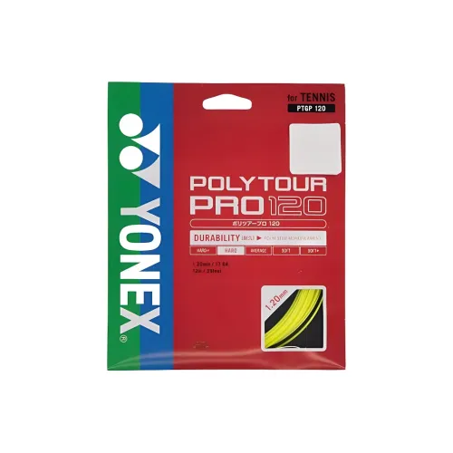 YONEX Tennis Racket Strings Polyester Unisex 12m*1.25mm Bright Orange Competition Unisex Yellow